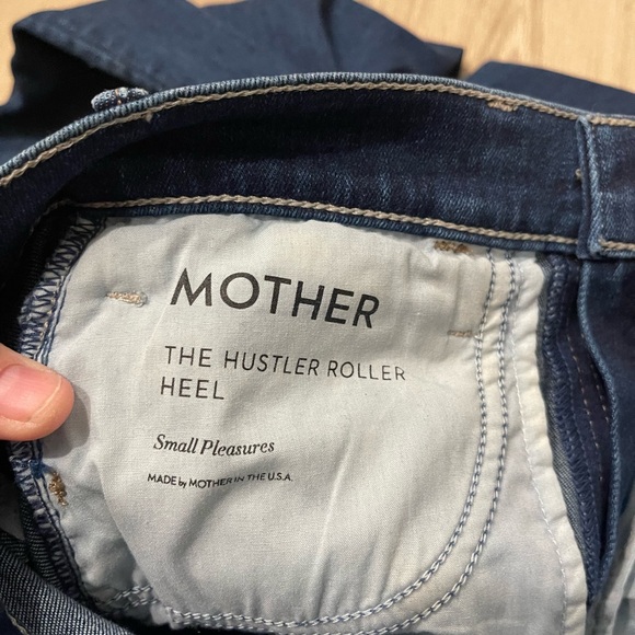 Mother The Hustler Roller Heel High Waisted Wide Leg 70’s Blue Jeans 33” Sz 26/4 - Picture 8 of 16